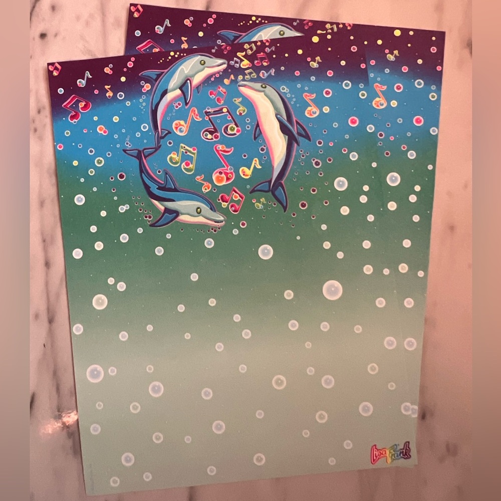 Lisa Frank Dolphin Stationery Sheets